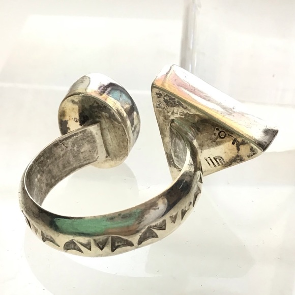 Vintage Sterling Navajo Ray Slim Mid Century modern Ring - Picture 9 of 14